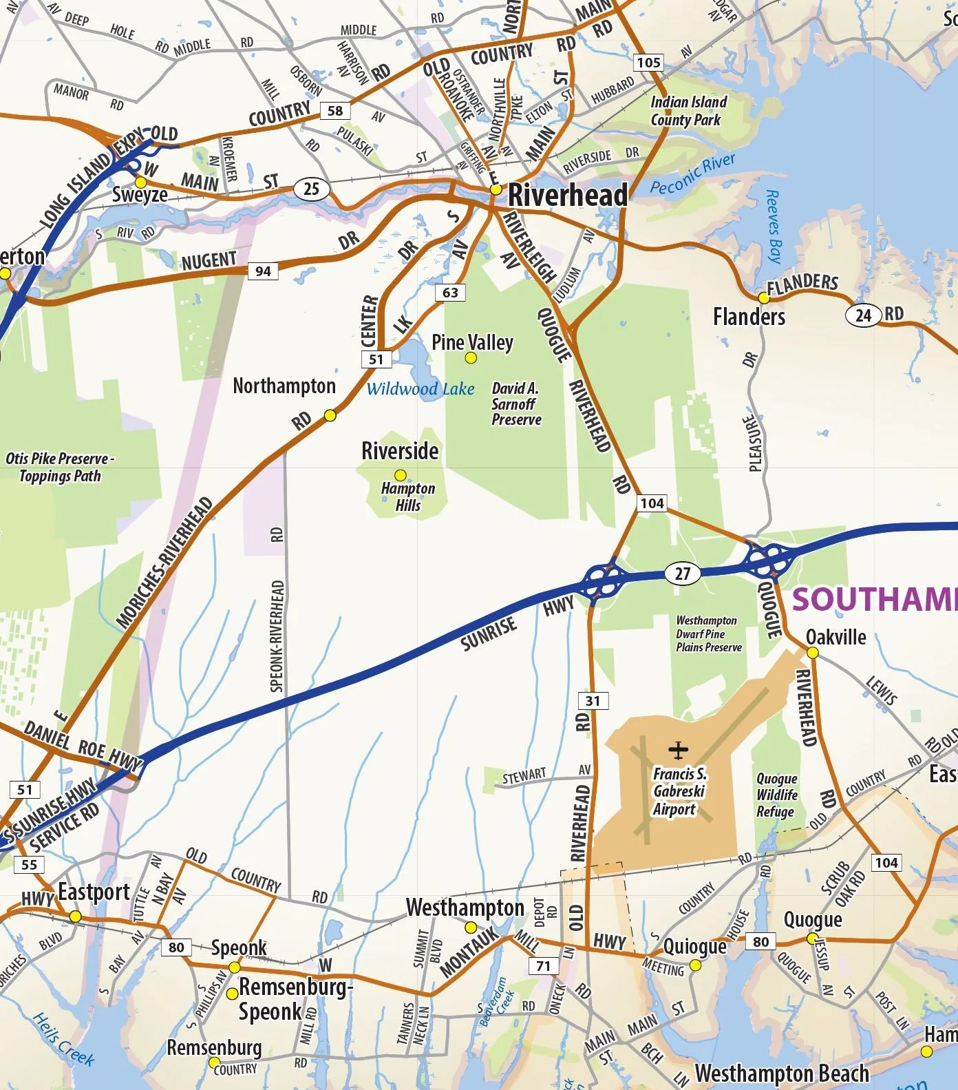 Long Island Wall Map - American Map Store